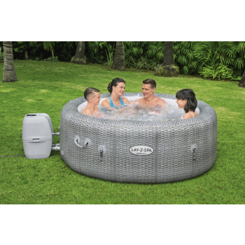 Honolulu Lay-Z-Spa AirJet Jacuzzi z Masażem BESTWAY 4-osobowe + Pokrywa + Pompa + Filtr